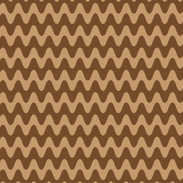Vector seamless pattern with a brown and beige wavy lines