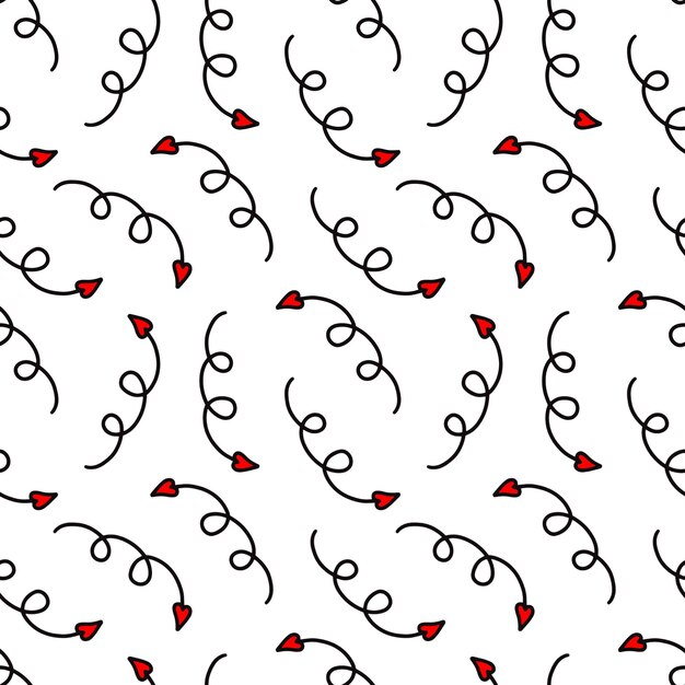 seamless pattern with arrows for valentines day. cupids arrows pattern.vector illustration