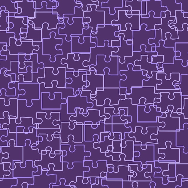 seamless pattern with puzzle concept in the form of colored pieces