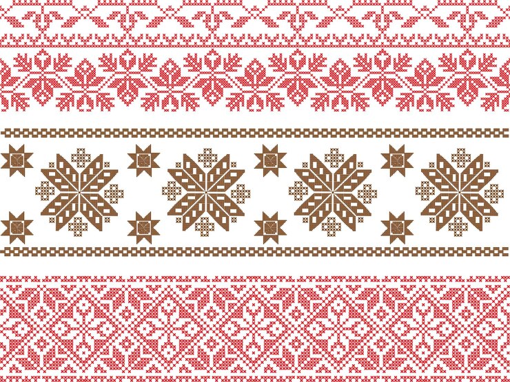 Seamless pattern with traditional Ukrainian National ornament Embroidery