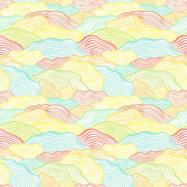 Seamless pattern with wavy scale texture