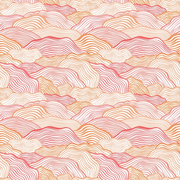 Seamless pattern with wavy scale texture