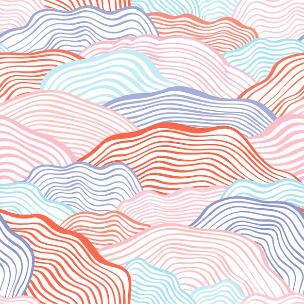 Seamless pattern with wavy scale texture