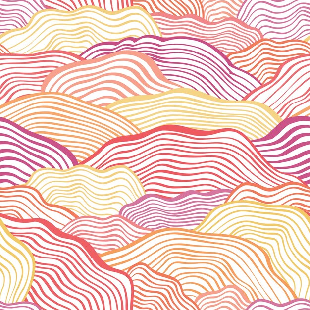 Seamless pattern with wavy scale texture