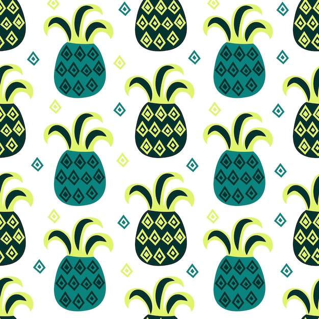 seamless pineapple pattern vector illustration 5