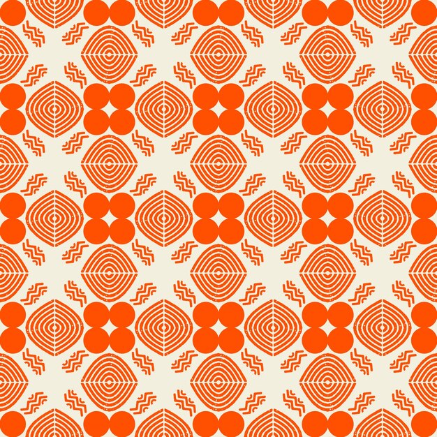 seamless square pattern retro abstract style background with creative shapes