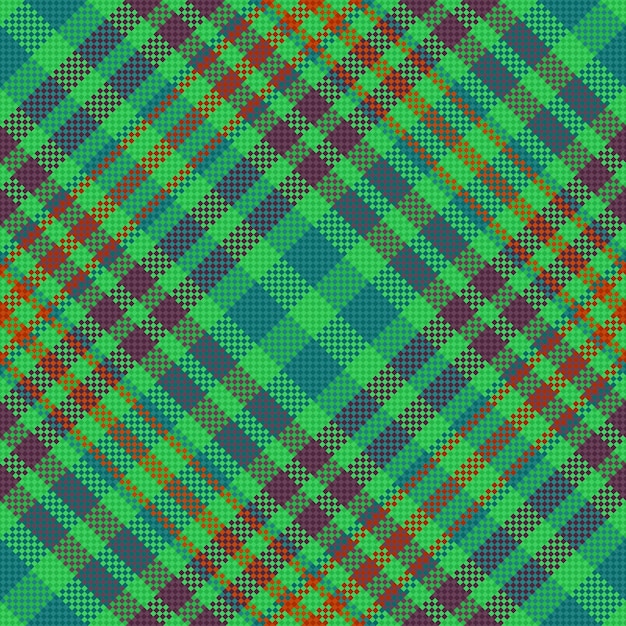 Seamless textile check Vector texture plaid Pattern fabric tartan background