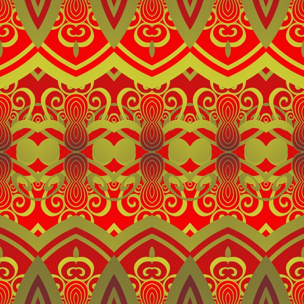 seamless textured abstract background in red with golden brown lines