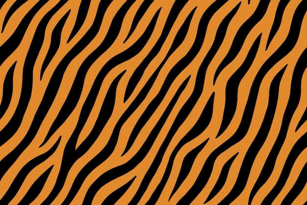 Seamless tiger stripe pattern in orange and black