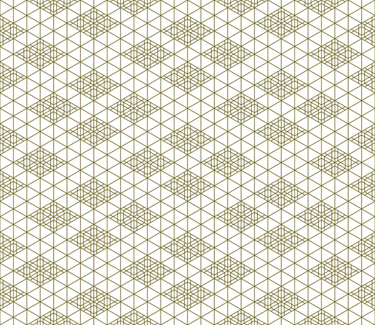 Vector seamless traditional japanese ornament kumikogolden color lines