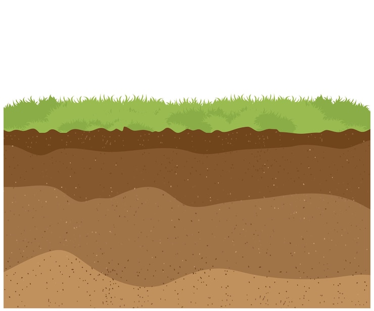 Vector seamless underground with different layers stock illustration