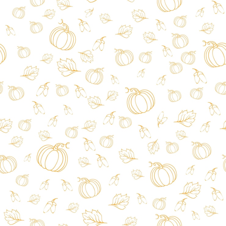 Vector seamless vector pattern hand drawn floral background halloween collection