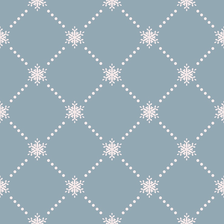 Vector seamless winter background with snowflakes. 