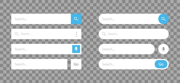 search bar templates design set