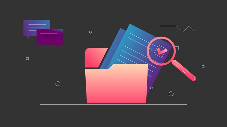 Vector search files vector amp illustration
