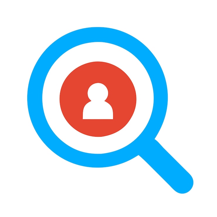 Vector search find magnifying glass vector icon