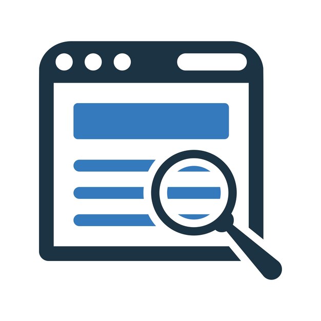 Search web details icon Simple editable vector design isolated on a white background