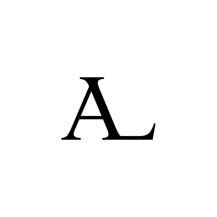 sebuah logo al hitam dan putih