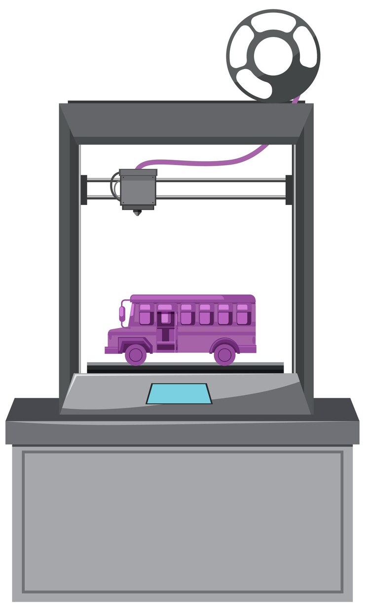 Vector sebuah mesin robotik yang digunakan di pabrik