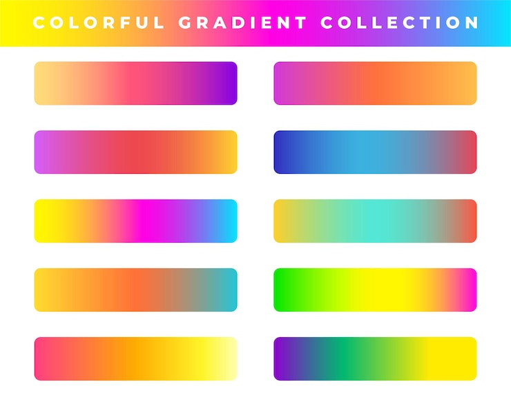 Vector sebuah templat vektor desain set warna gradien