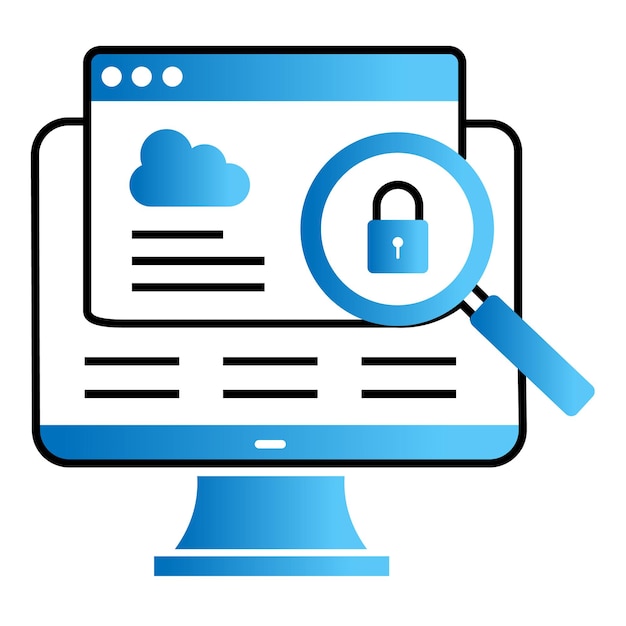 Secure Cloud Storage Vector Icon Representing Data Backup and Online Protection