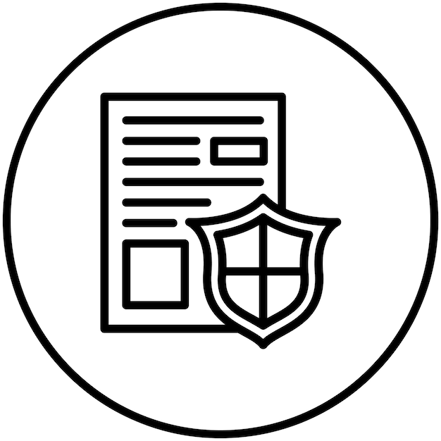 secure document icon vector icon illustration of networking and data sharing iconset