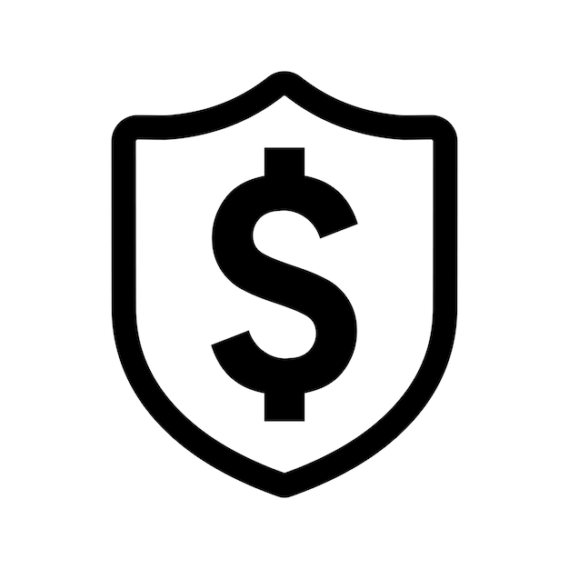 Secure money line icon