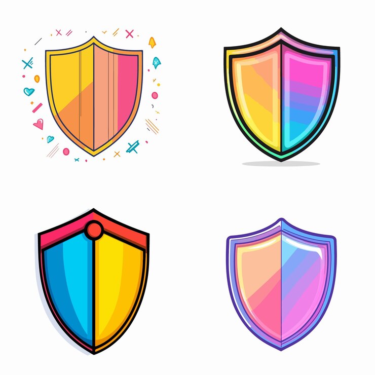 Security Shield flat vector design