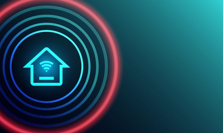 Vector security system of smart home. home protection wireless system. vector