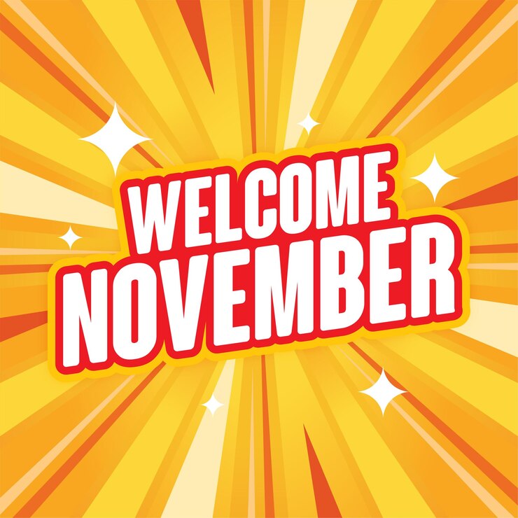 Vector selamat datang bulan november eps vektor