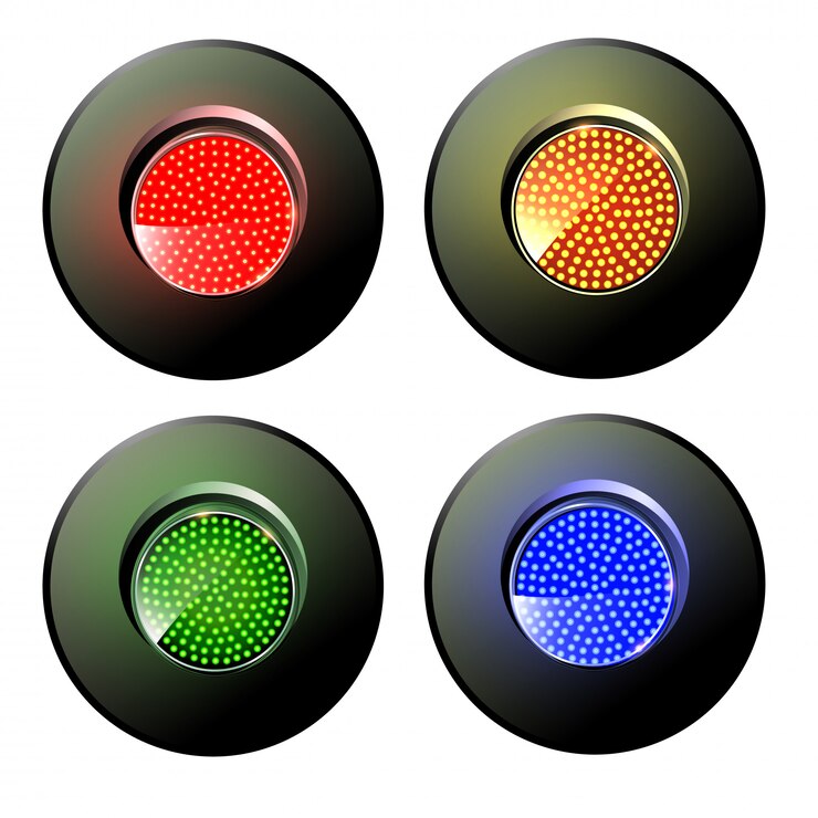 Vector semaphore signal traffic.train lights.