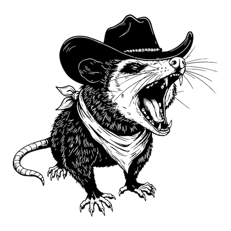 Vector semua topi koboi rakun vintage pecinta koboi barat