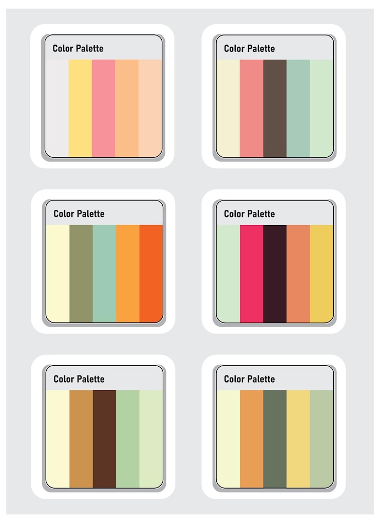 Vector seni vektor palet warna