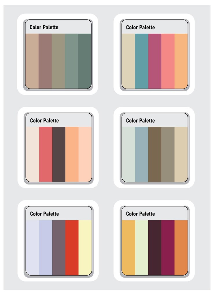 Vector seni vektor palet warna