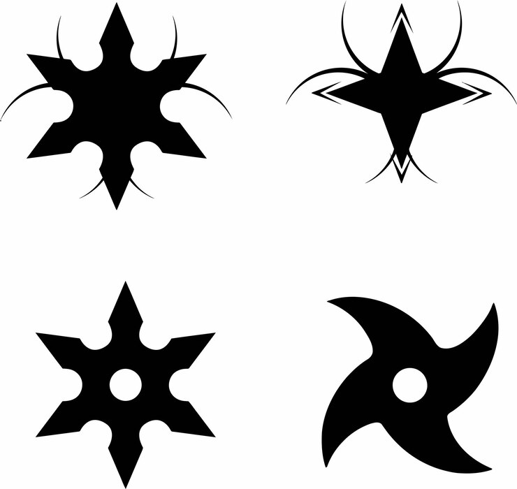 Vector senjata vektor shuriken jepang