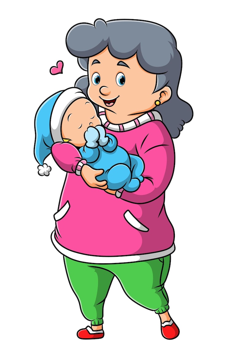 Vector seorang ibu dan bayinya sedang merayakan hari ibu dengan ilustrasi