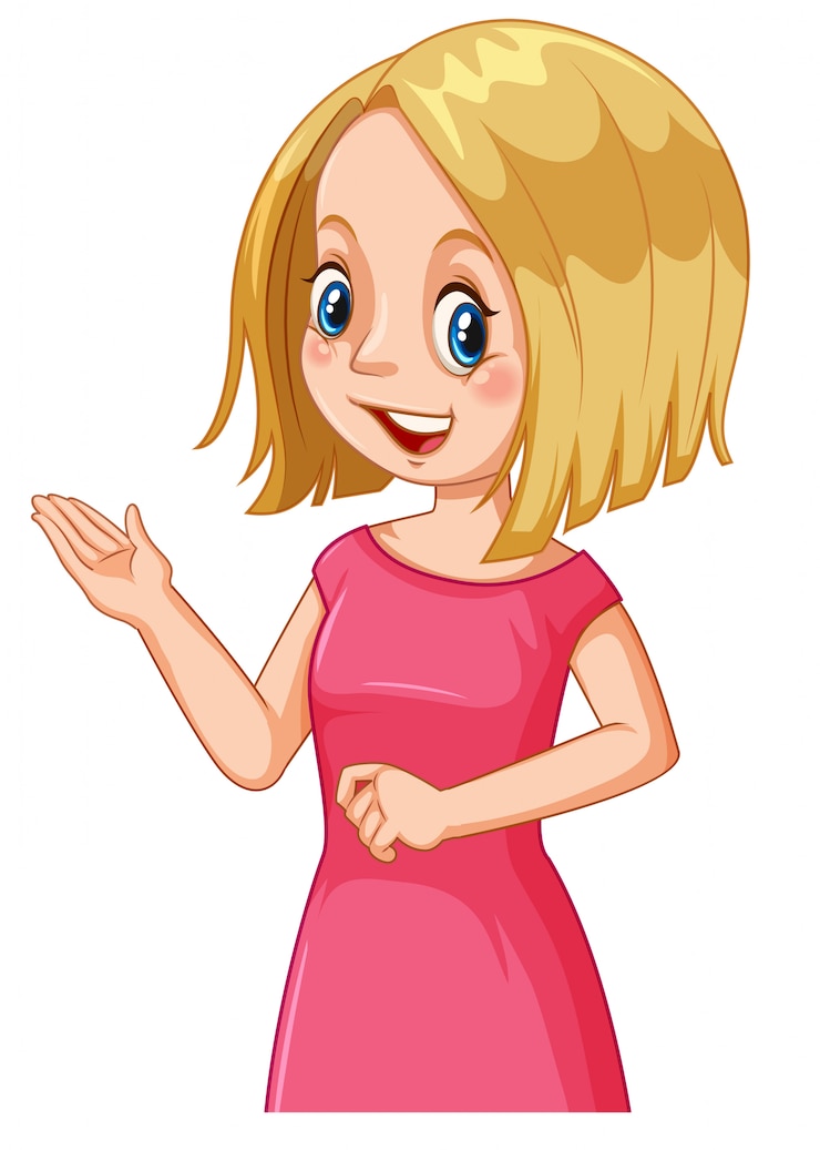 Vector seorang presenter profesional wanita