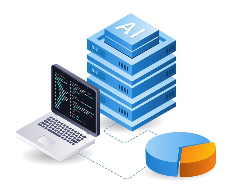 Vector server development analysis data infographics flat isometric 3d illustration