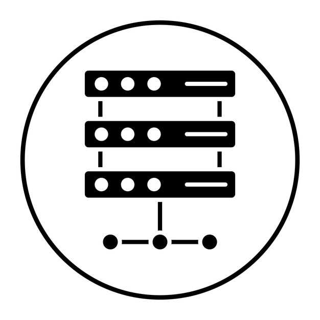 Server vector icon Can be used for No Code iconset