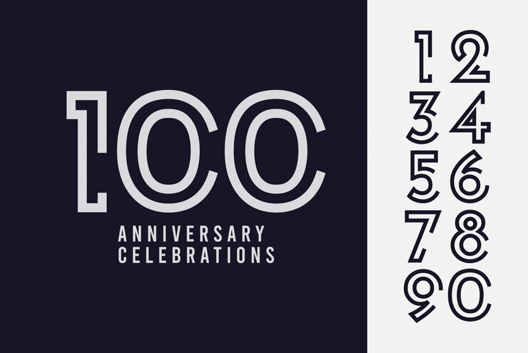 Set anniversary logo design template.