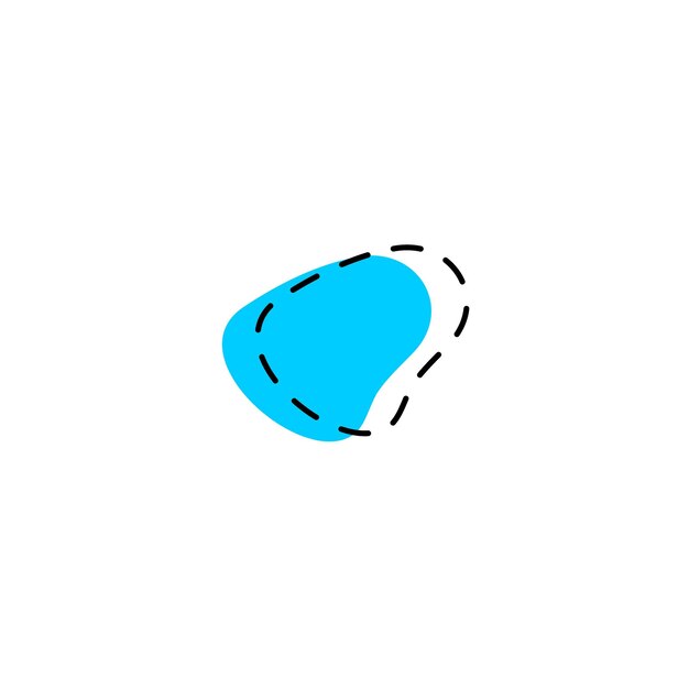 set blob hand draw element set shape