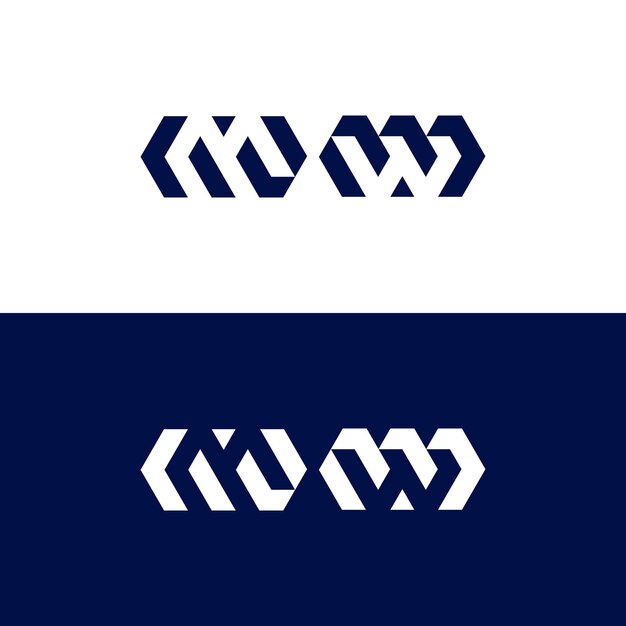 Set collection letter mw vector logo design inspiration