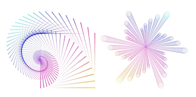 set design element circle isolated bold vector colors golden ring from abstract glow wavy stripes of many glittering swirl created using blend tool vector illustration eps10 for your presentation
