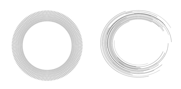 set design element circle isolated bold vector colors golden ring from abstract glow wavy stripes of many glittering swirl created using blend tool vector illustration eps10 for your presentation