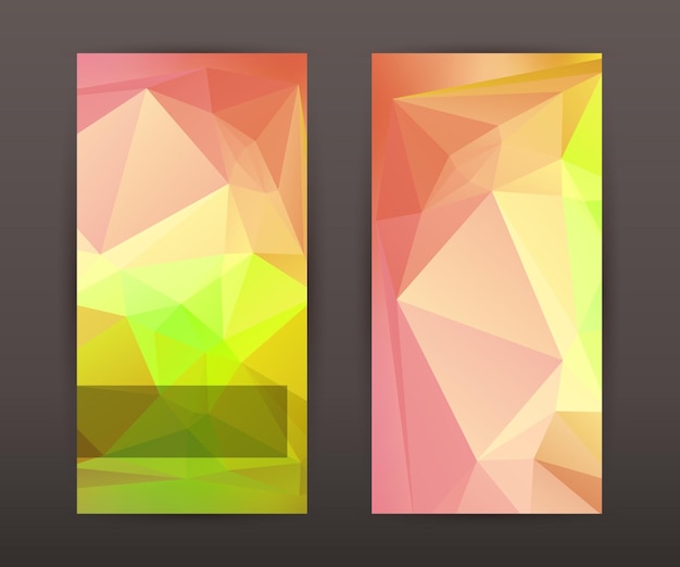 Set flyer background modern triangle design18