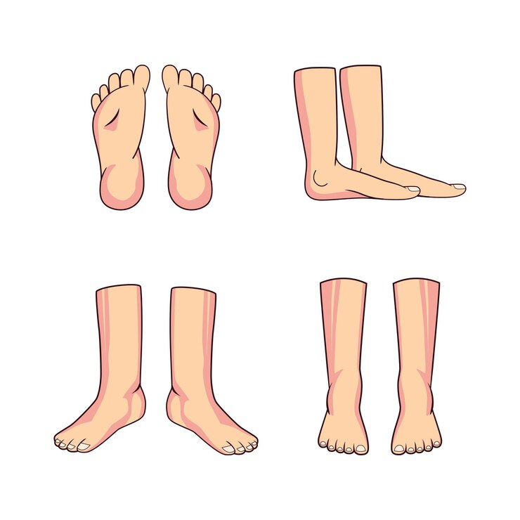 Vector set ilustrasi kaki