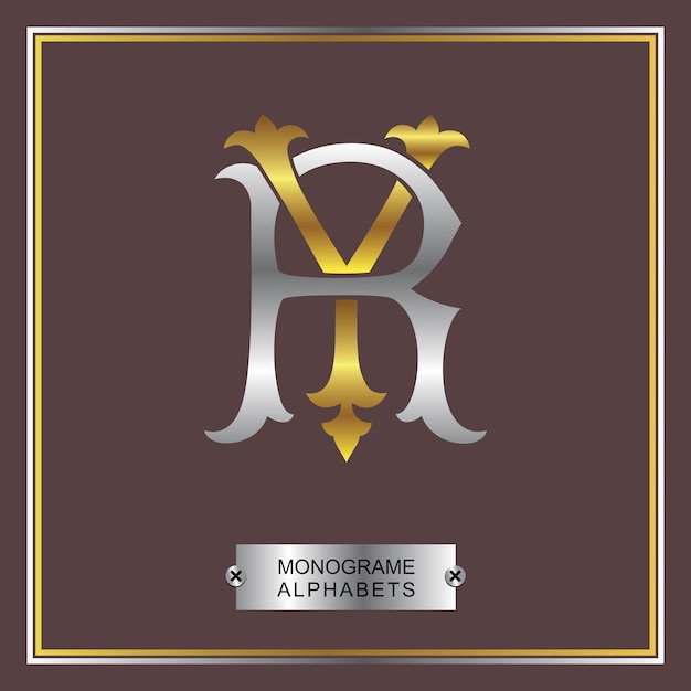 Set Logo mewah Desain Monogram Kaligrafis untuk identitas merek Premium