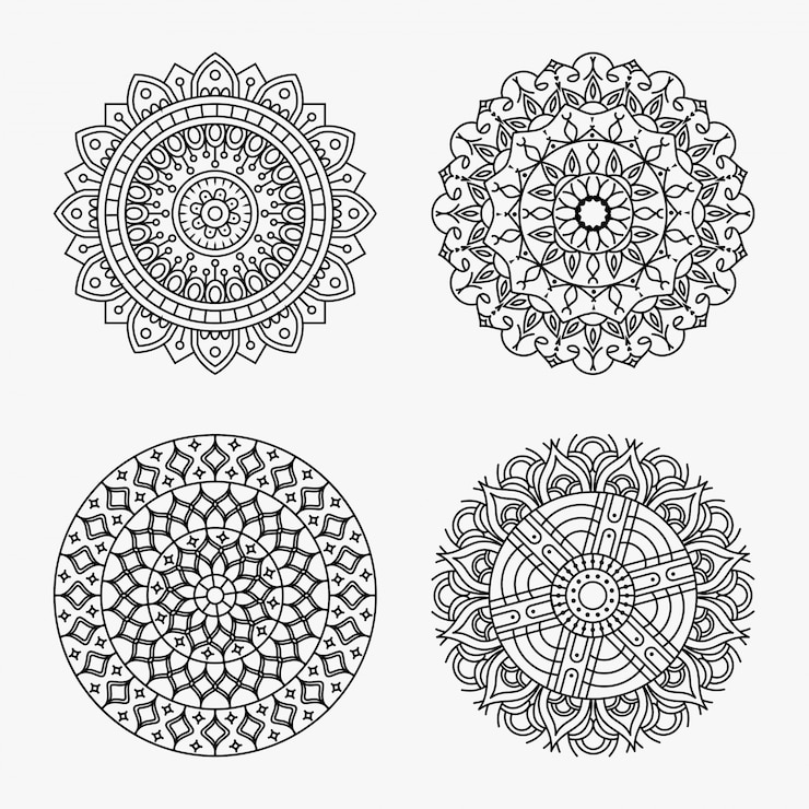 Vector set mandala design