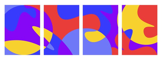 Set of abstract background colorful bright colors Vector illustration vertical banner