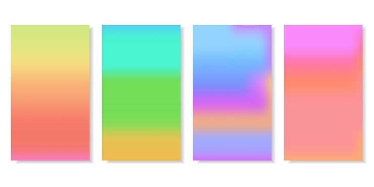 Vector set of abstract background with beautiful gradation color colorful background for poster banner poster social media